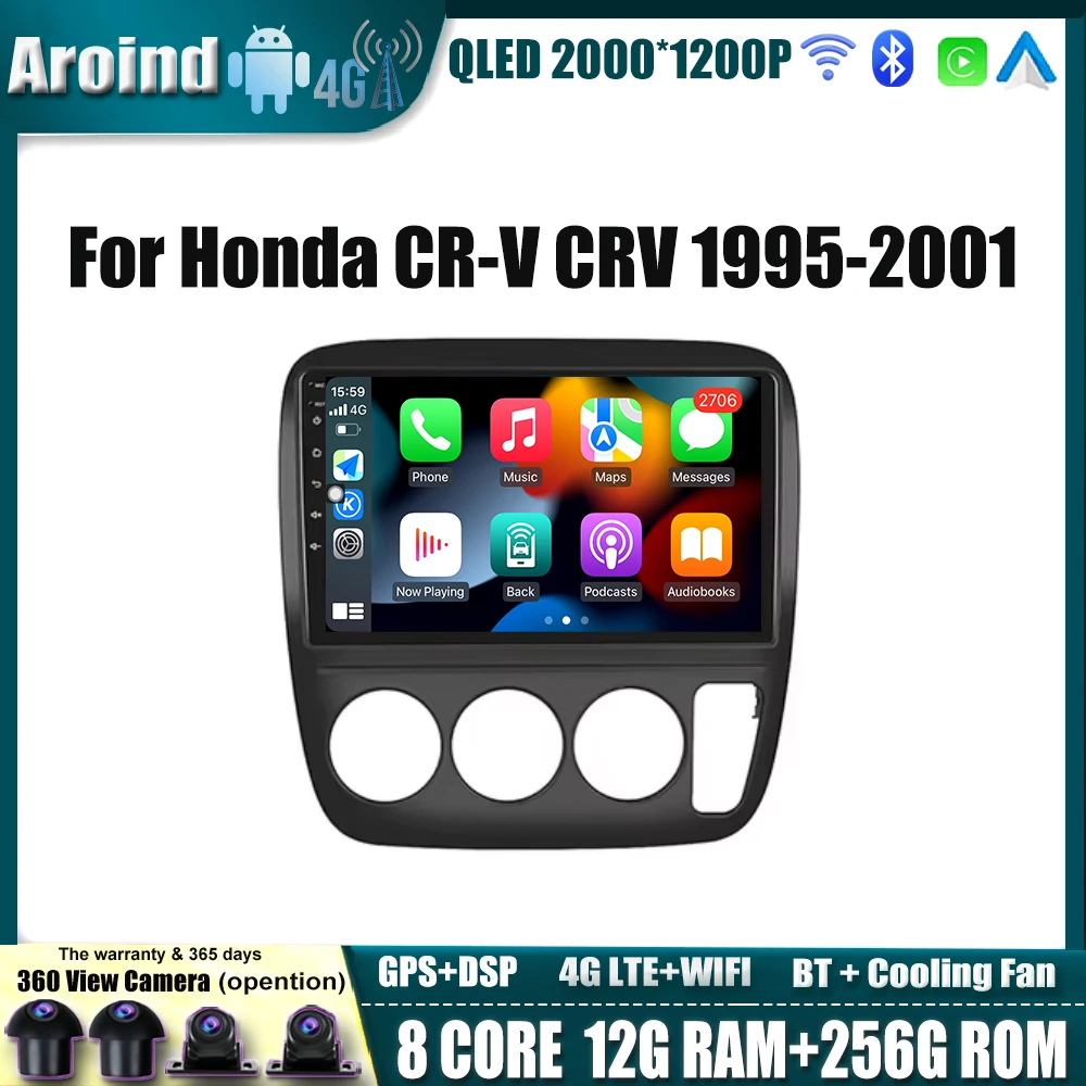 Car Radio Screen Multimedia Video Player Navigation GPS For Honda CR-V 1995 1996 1997 1998 1999-2001 Car Accessories 4G WIFI BT
Car Radio Screen Multimedia Video Player Navigation GPS For Honda CR-V 1995 1996 1997 1998 1999-2001 Car Accessories 4G WIFI BT