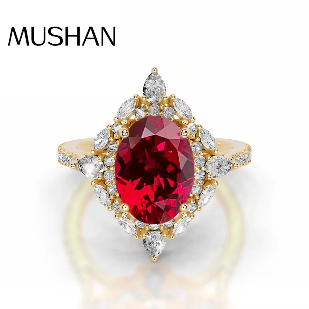 MUSHAN Custom Jewelry 925 Sterling Silver Ring Lab Red Ruby Heart Daily Ring for Women 18K Gold Plated GRC Certificate Rings
MUSHAN Custom Jewelry 925 Sterling Silver Ring Lab Red Ruby Heart Daily Ring for Women 18K Gold Plated GRC Certificate Rings