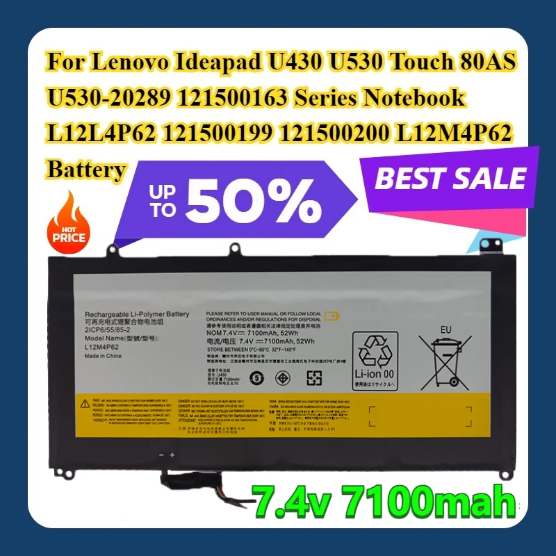 Для Lenovo Ideapad U430 U530 Touch 80AS U530-20289 121500163 ноутбук серии L12L4P62 121500199 121500200 L12M4P62 аккумулятор
Для Lenovo Ideapad U430 U530 Touch 80AS U530-20289 121500163 ноутбук серии L12L4P62 121500199 121500200 L12M4P62 аккумулятор