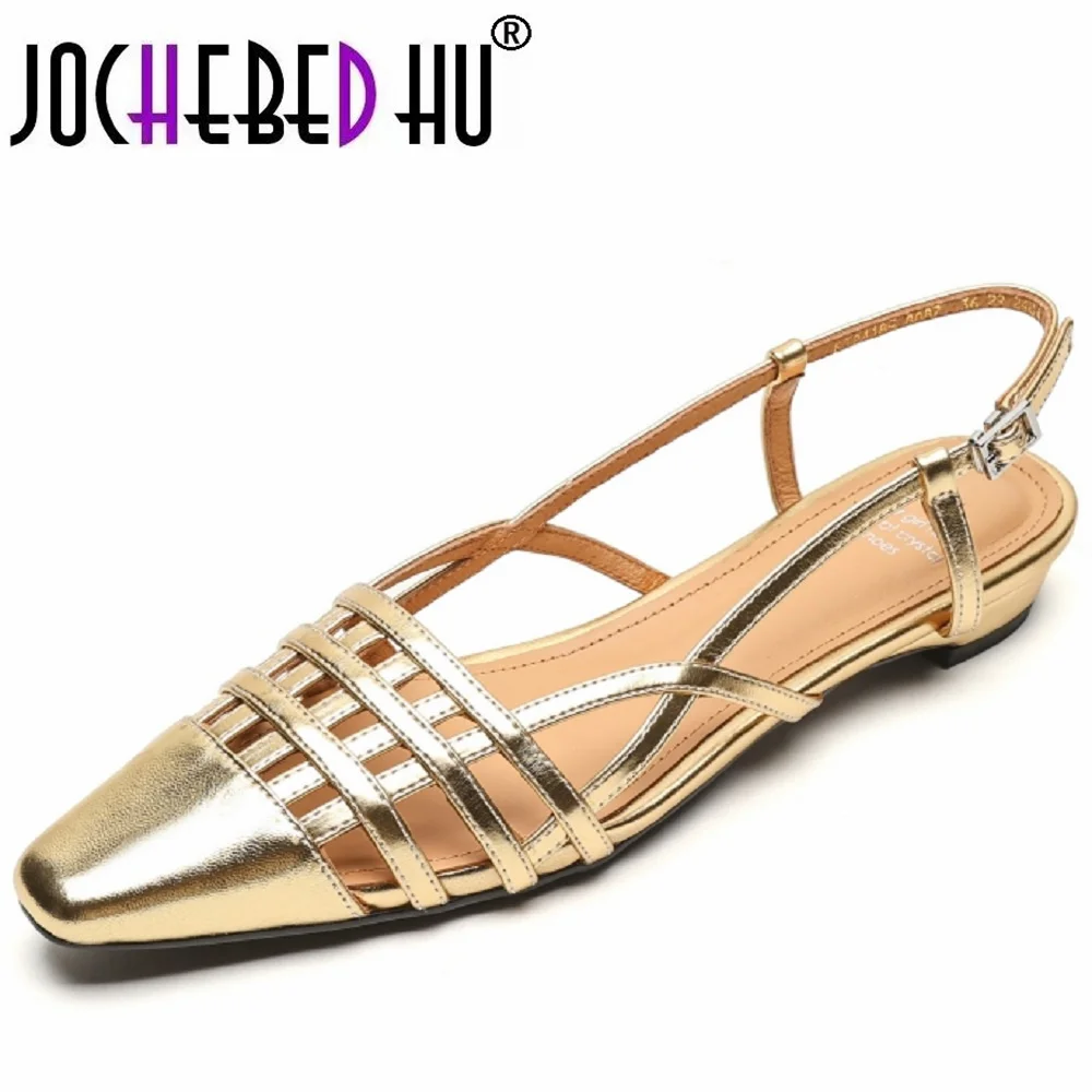 【JOCHEBED HU】New Handmade Genuine Leather Summer Sandals Square Toe Women Low Heel Concise Narrow Band Ladies Shoes 33-40
【JOCHEBED HU】New Handmade Genuine Leather Summer Sandals Square Toe Women Low Heel Concise Narrow Band Ladies Shoes 33-40