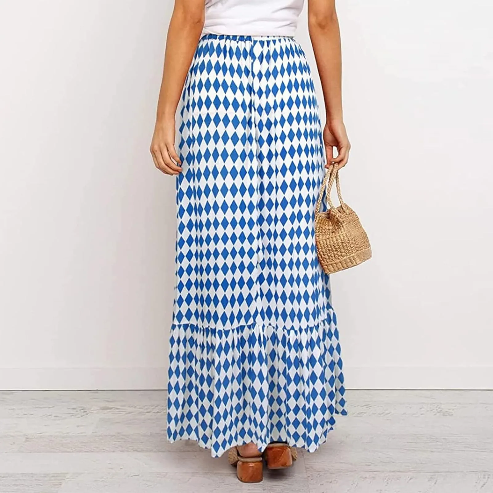 Solid Color Clothing Ladies New Women'S Fashion Bohemian Print Elastic Waist Skirt Loose Casual High Waist Large Hemline Skirt
Solid Color Clothing Ladies New Women'S Fashion Bohemian Print Elastic Waist Skirt Loose Casual High Waist Large Hemline Skirt