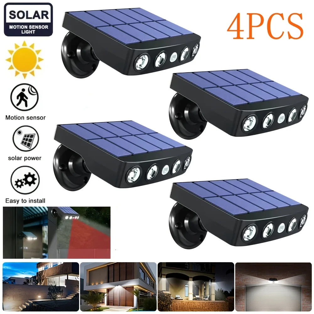 4 Solar Lamps, IP65 Waterproof Motion Sensor Lighting, LED Outdoor Garden Security Solar Lamps, White Light Solar Wall Lamps And Street Lights, Without Remote Control, Suitable For Front Door, Backyard, Steps, Garage, Commercial Lighting
4 Solar Lamps, IP65 Waterproof Motion Sensor Lighting, LED Outdoor Garden Security Solar Lamps, White Light Solar Wall Lamps And Street Lights, Without Remote Control, Suitable For Front Door, Backyard, Steps, Garage, Commercial Lighting