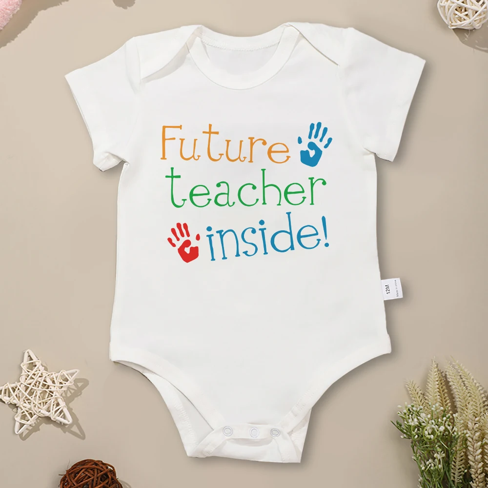 Future Teacher Inside Fun Newborn Boy Bodysuit Summer Short Sleeve Aesthetic Cute Baby Girl Clothes Cotton High Quality Cheap
Future Teacher Inside Fun Newborn Boy Bodysuit Summer Short Sleeve Aesthetic Cute Baby Girl Clothes Cotton High Quality Cheap