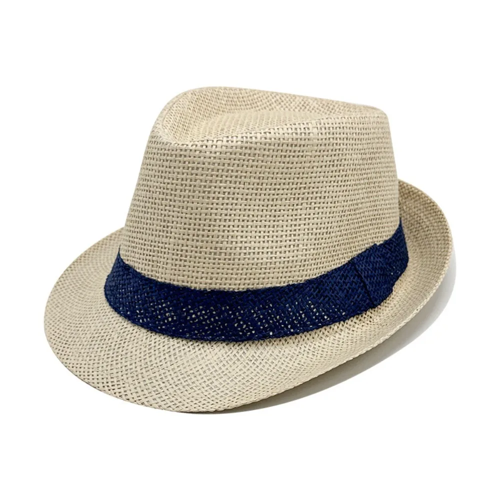Simple Woven Stripe Jazz Hat Solid Color Wide Brim Beach Hat Sun Protection Buckle Panama Cap Men Women
Simple Woven Stripe Jazz Hat Solid Color Wide Brim Beach Hat Sun Protection Buckle Panama Cap Men Women