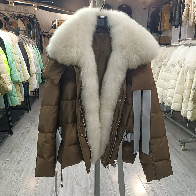 2023 New Winter Thick Loose Real Goose Down Coat With Real Fox Fur Collar Plus Size Fashion Warm Down Jacket With Genuine Fur
2023 New Winter Thick Loose Real Goose Down Coat With Real Fox Fur Collar Plus Size Fashion Warm Down Jacket With Genuine Fur
