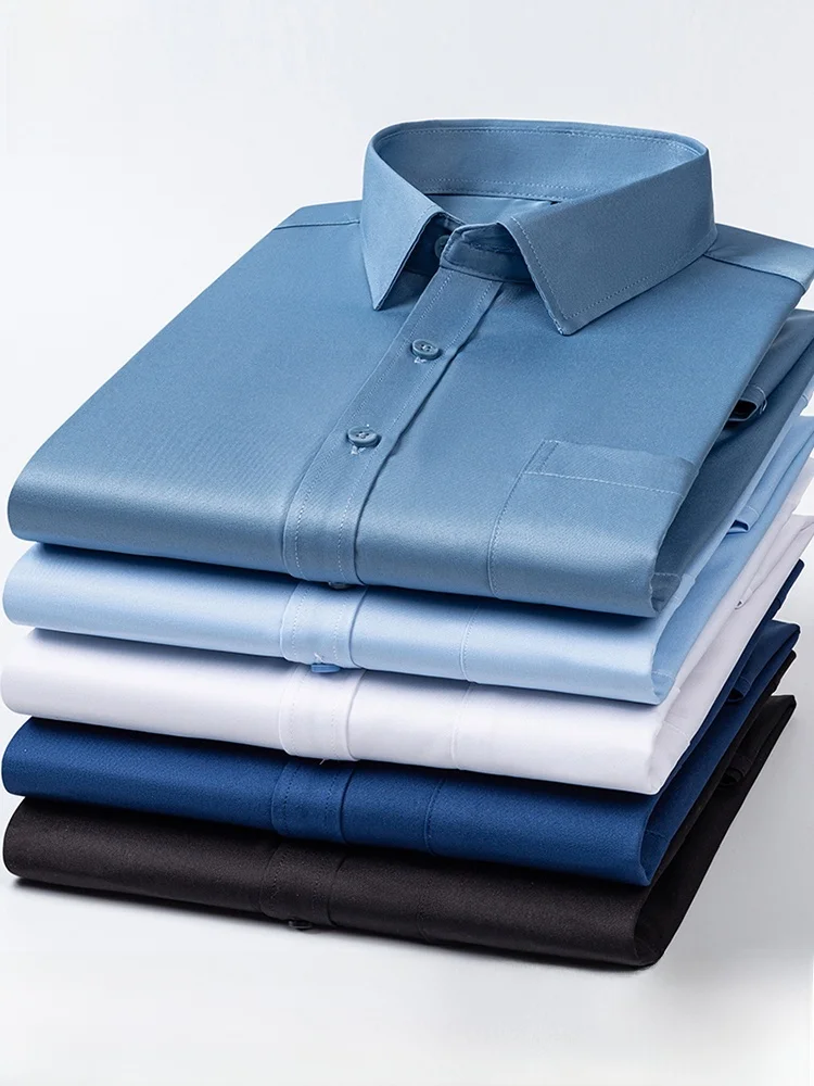 Business Casual Ice Silk Short Sleeve Shirt Men's Wrinkle Resistant Anti-Aging Summer New Style Pure Color Formal Dress Shirt
Business Casual Ice Silk Short Sleeve Shirt Men's Wrinkle Resistant Anti-Aging Summer New Style Pure Color Formal Dress Shirt