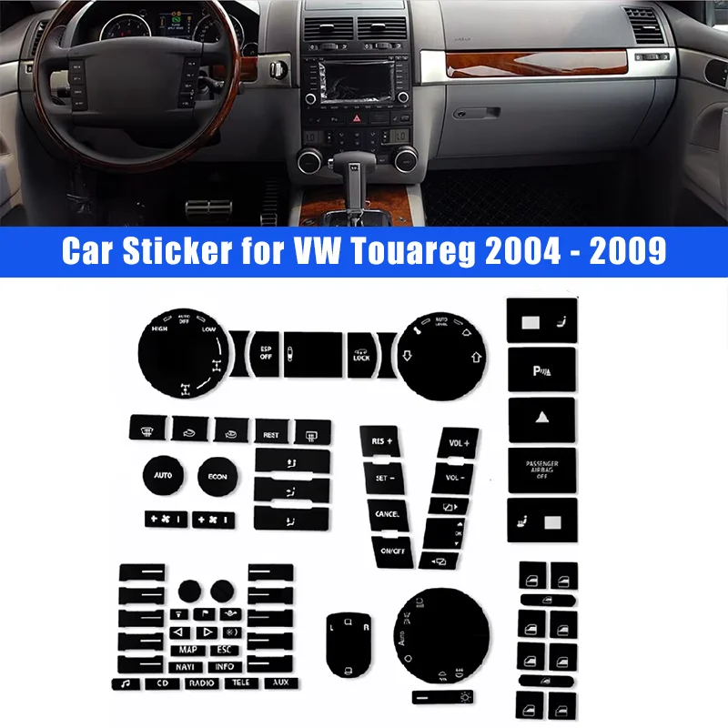 Car Front Radio Button Decal Sticker with Navigation Repair Set Fit for VW Touareg 2004 2005 2006 2007 2008 2009 Interior Parts
Car Front Radio Button Decal Sticker with Navigation Repair Set Fit for VW Touareg 2004 2005 2006 2007 2008 2009 Interior Parts
