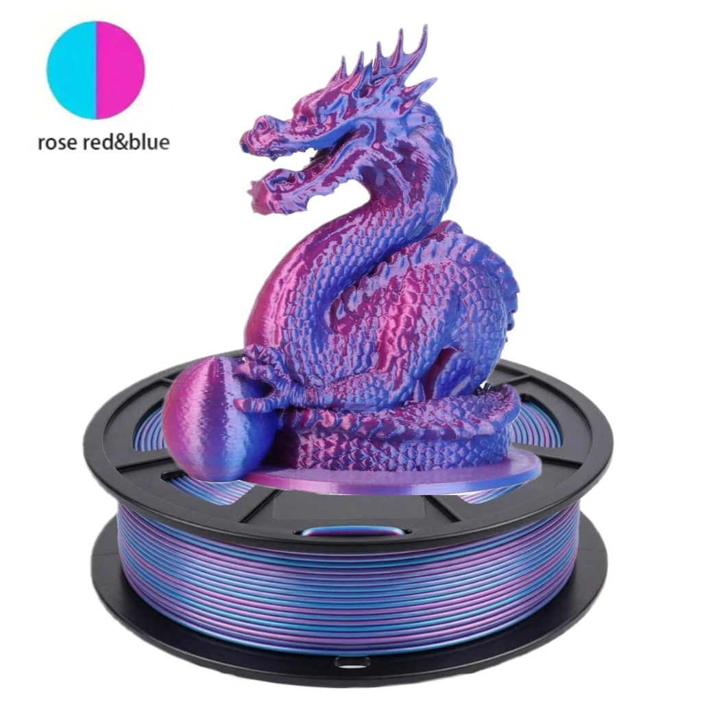 Silk PLA Filament 1.75mm,3D Printer Filament Dual Color Coextrusion Filament PLA,250g
Silk PLA Filament 1.75mm,3D Printer Filament Dual Color Coextrusion Filament PLA,250g
