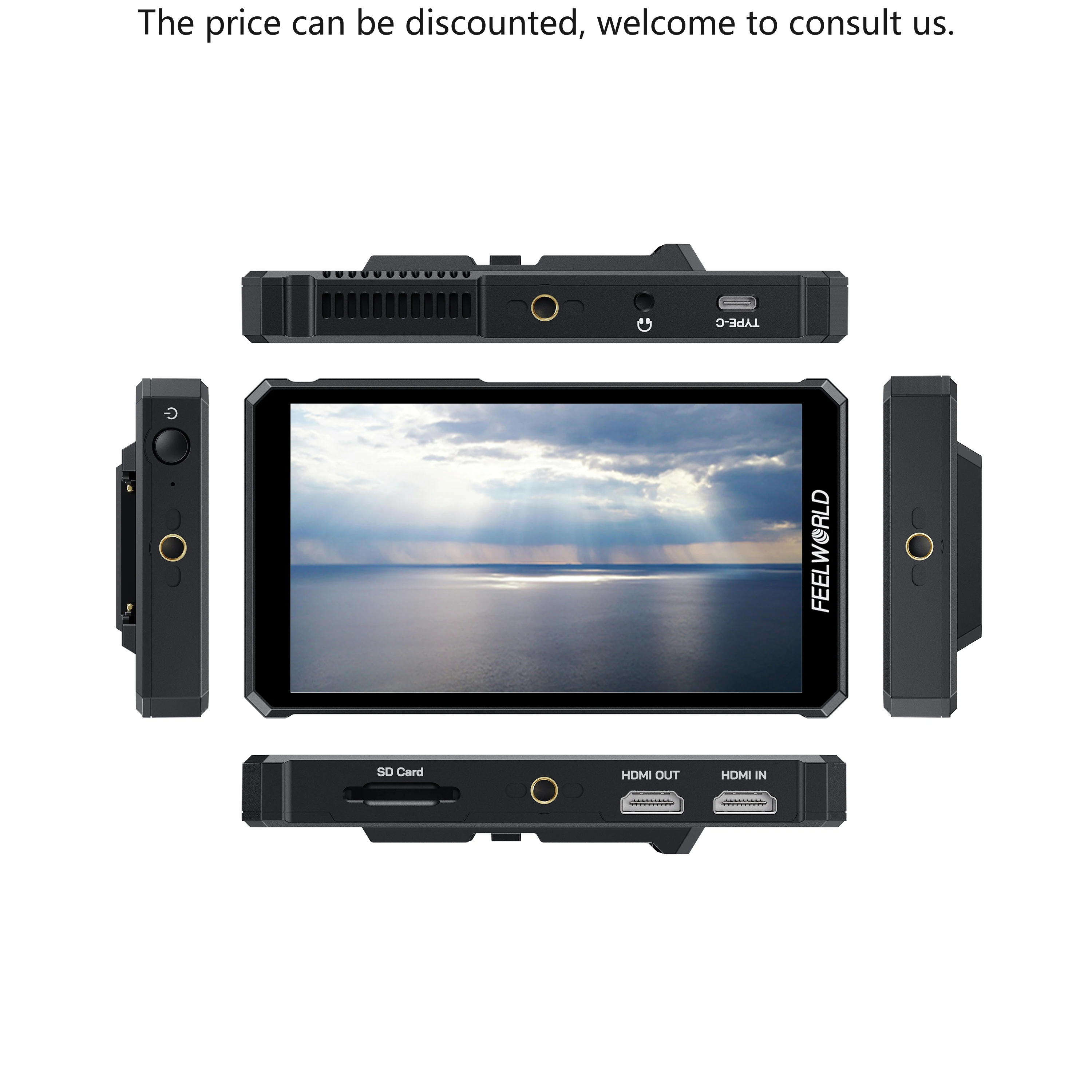 FEELWORLD PS6 4K HDMI-монитор с камерой OEM/ODM Сервис 5,5-дюймовый OLED-монитор с сенсорным полем Вертикальная конструкция с горизонтальным вращением 
FEELWORLD PS6 4K HDMI-монитор с камерой OEM/ODM Сервис 5,5-дюймовый OLED-монитор с сенсорным полем Вертикальная конструкция с горизонтальным вращением