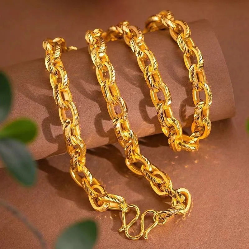 Men's Chain Seiko Ring Necklace Interlocking 9999 24K Real Gold Wheat Chain High-end Domineering necklace for women
Men's Chain Seiko Ring Necklace Interlocking 9999 24K Real Gold Wheat Chain High-end Domineering necklace for women