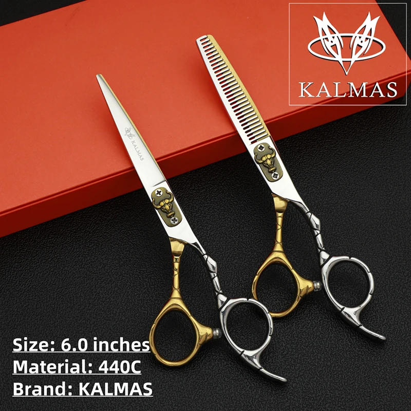 KALMAS Barber Professional Hairdressing Scissors 6.0 Inch VG10 Material Hair Cutting Machine Hair Cutting Scissors
KALMAS Barber Professional Hairdressing Scissors 6.0 Inch VG10 Material Hair Cutting Machine Hair Cutting Scissors