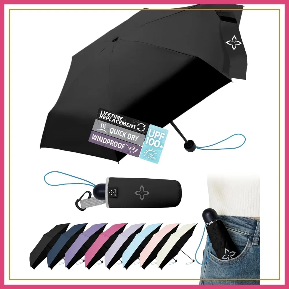 Mini Travel Umbrella for Rain - 43" Large Coverage, Compact, Lightweight, UPF 100+ UV Protection, Gift for Adults & Students
Mini Travel Umbrella for Rain - 43" Large Coverage, Compact, Lightweight, UPF 100+ UV Protection, Gift for Adults & Students