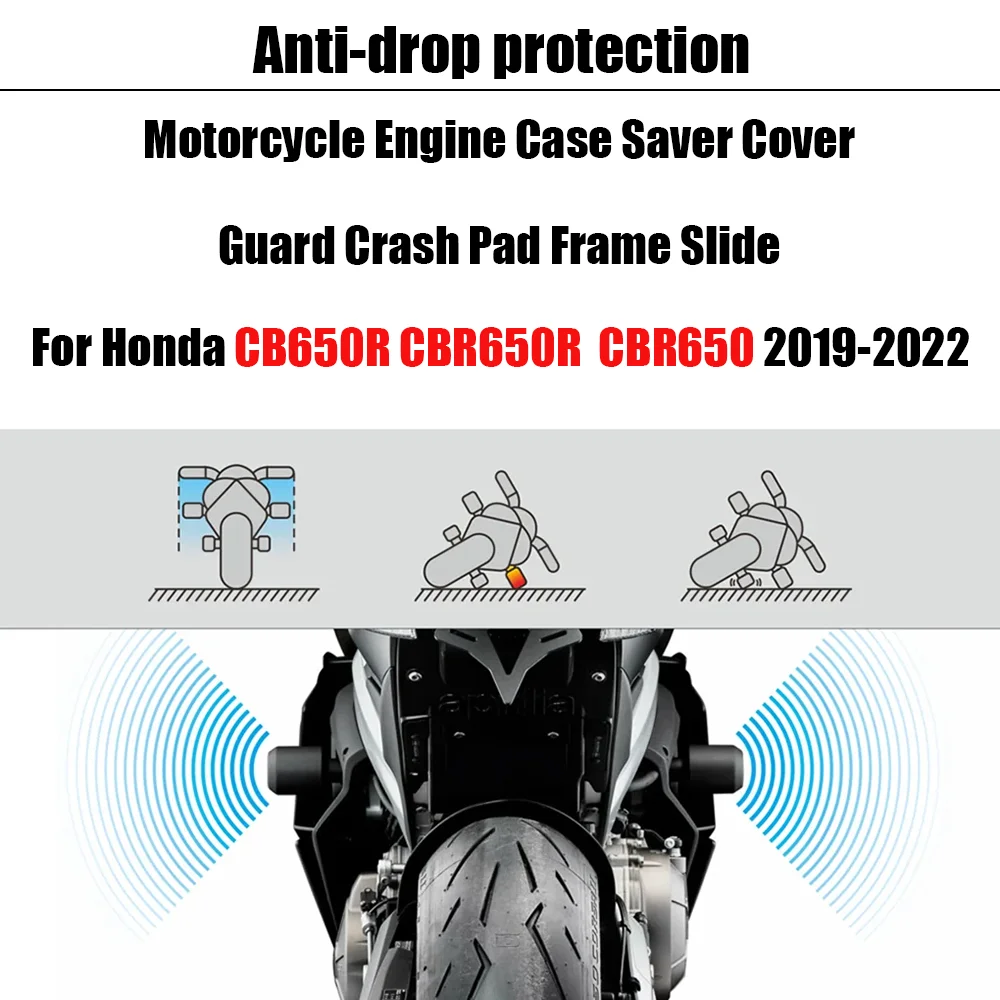 Motorcycle Engine Case Saver Cover Guard Crash Pad Frame Slide For Honda CB650R CBR650R CB CBR 650 R 650R CBR650 2019-2024
Motorcycle Engine Case Saver Cover Guard Crash Pad Frame Slide For Honda CB650R CBR650R CB CBR 650 R 650R CBR650 2019-2024