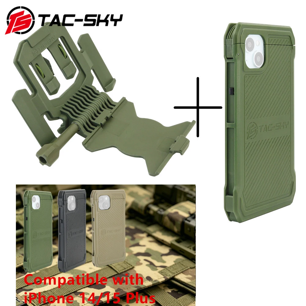 Tactical Outdoor Shock and Drop Resistant Mobile Phone Case for iPhone 14/15 Plus with A Phone Mount for MOLLE Hunting Vest
Tactical Outdoor Shock and Drop Resistant Mobile Phone Case for iPhone 14/15 Plus with A Phone Mount for MOLLE Hunting Vest