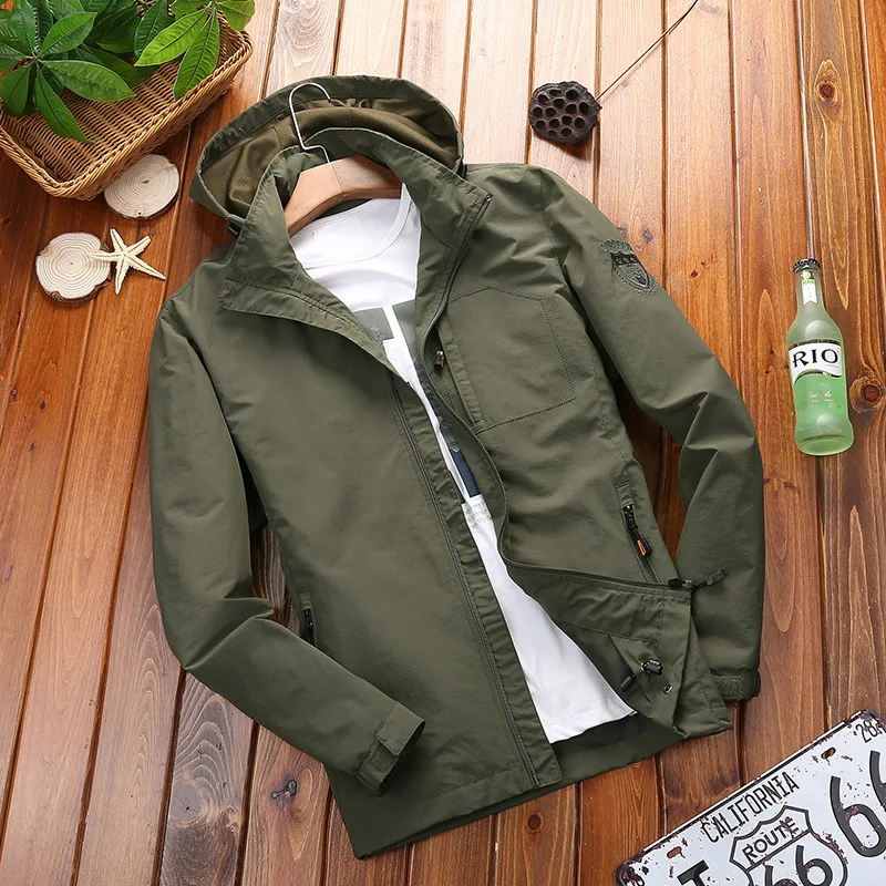Spring And Autumn Loose Large Size Jacket Youth Casual Jacket Quick-Drying Waterproof Tooling Military Jacket 
Spring And Autumn Loose Large Size Jacket Youth Casual Jacket Quick-Drying Waterproof Tooling Military Jacket
