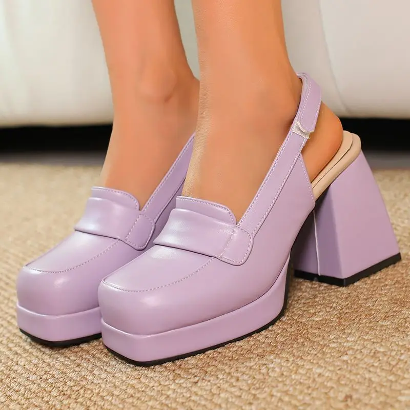 SIMLOVEYO Back Strap Plus Size 45 46 47 48 Retro Dating Women Shoes Fashion Female Pumps Round Toe Chunky Heels 9cm Platform 2cm
SIMLOVEYO Back Strap Plus Size 45 46 47 48 Retro Dating Women Shoes Fashion Female Pumps Round Toe Chunky Heels 9cm Platform 2cm