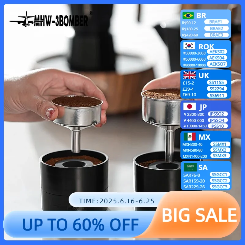 MHW-3BOMBER Moka Pot Coffee Distributor Adaptive Height Mocha Coffee Distribution Leveler Tools Home Barista Accessories
MHW-3BOMBER Moka Pot Coffee Distributor Adaptive Height Mocha Coffee Distribution Leveler Tools Home Barista Accessories