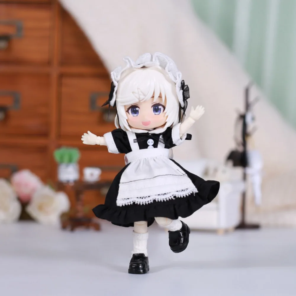 1/12 BJD Doll Maid Outfit Classic Black White Lace Dress Apron Headband for OB11 Doll Clothes Accessories Toys
1/12 BJD Doll Maid Outfit Classic Black White Lace Dress Apron Headband for OB11 Doll Clothes Accessories Toys