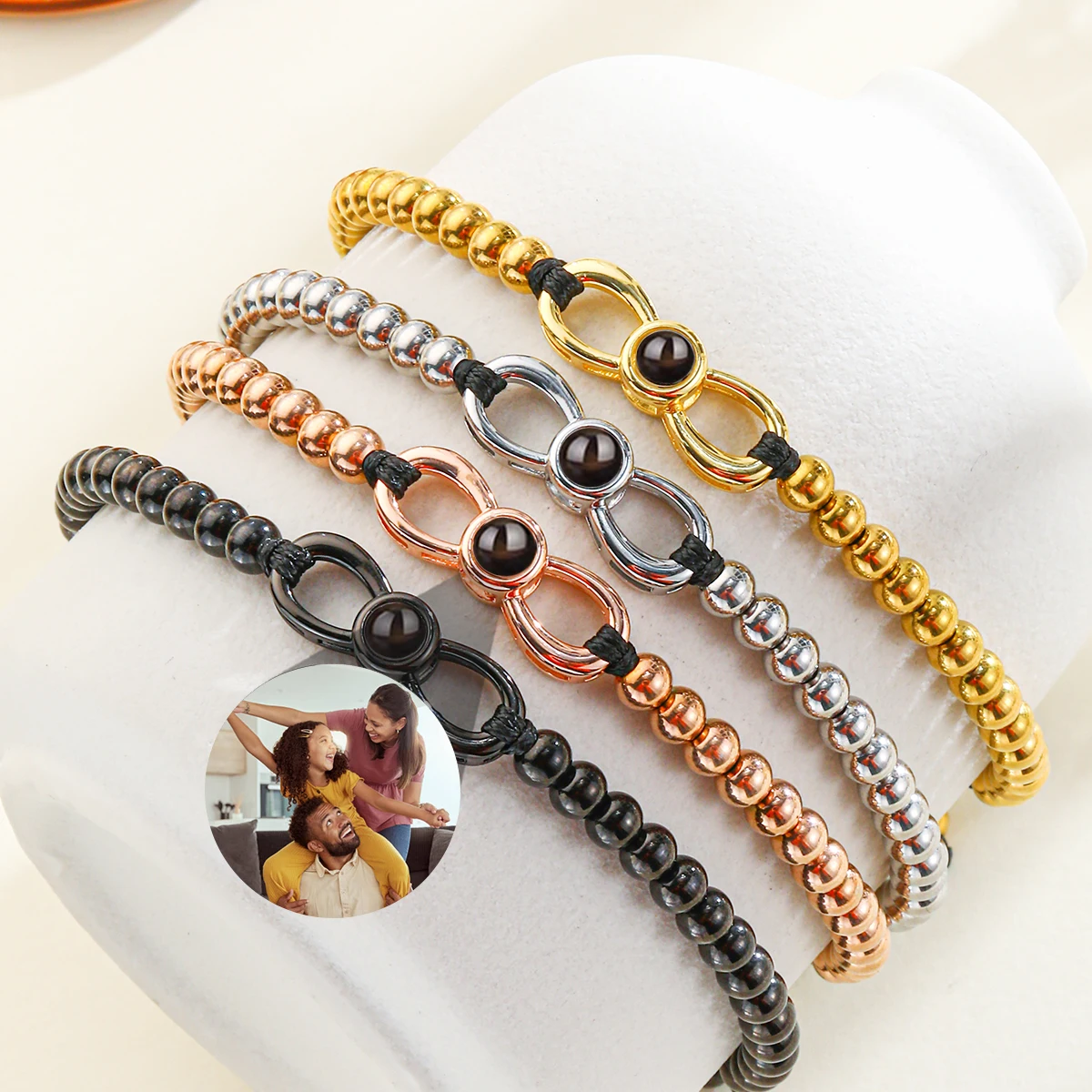 New Bead Chain Infinite Projection Photo Bracelet Personalized Customized Bracelet With Picture Inside Anniversary Gift Jewelry
New Bead Chain Infinite Projection Photo Bracelet Personalized Customized Bracelet With Picture Inside Anniversary Gift Jewelry