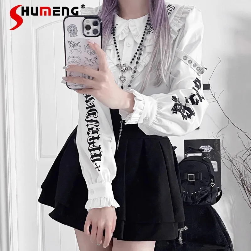 Original Printed Dark Style Slim-fit Long-sleeved Shirt Spring And Autumn Single-breasted Slim-fit Lapel Blouse Women's Clothing
Original Printed Dark Style Slim-fit Long-sleeved Shirt Spring And Autumn Single-breasted Slim-fit Lapel Blouse Women's Clothing