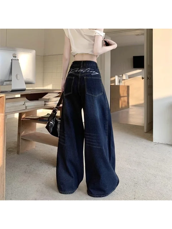Loose Women's High Waist Polyester Fiber Jeans Knife Embroidered Letter American Retro Style Summer Fashionable Wide Leg...
Loose Women's High Waist Polyester Fiber Jeans Knife Embroidered Letter American Retro Style Summer Fashionable Wide Leg...