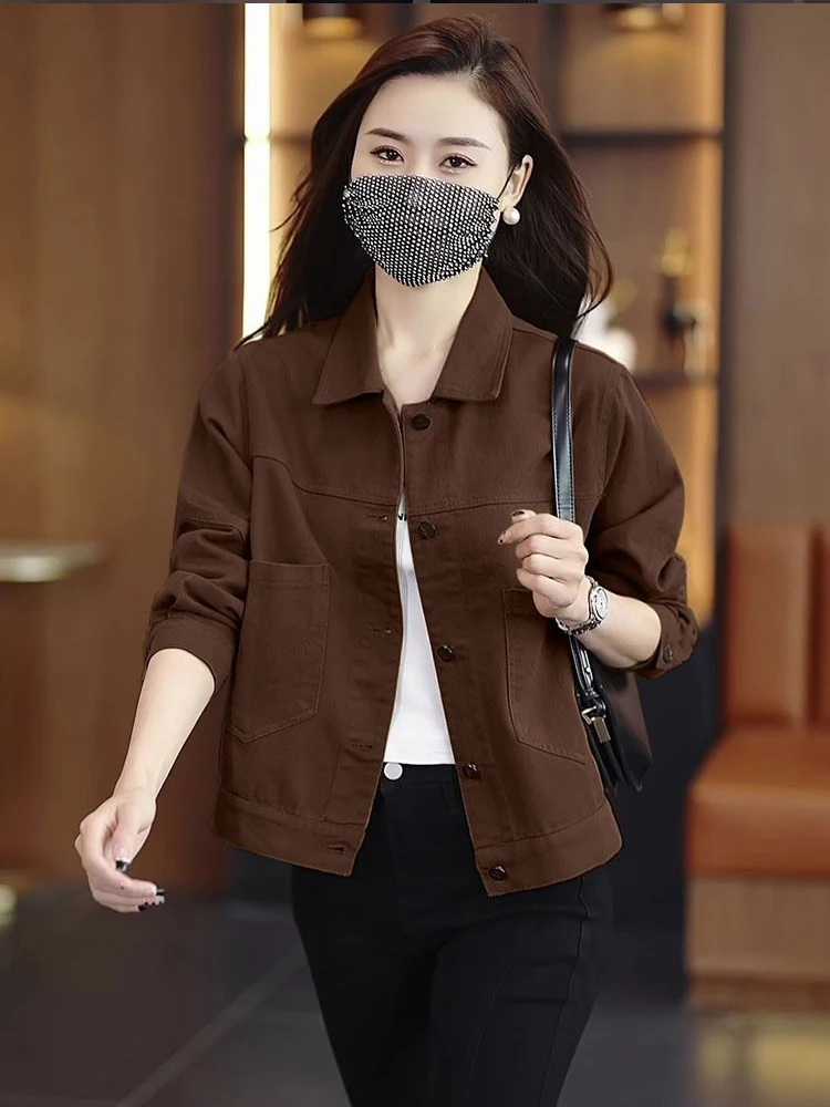 Casual Short Denim Jacket Women's Brand Buckle Korean Style Slimming Top Small Size Jacket Casual Leisure Outerwear
Casual Short Denim Jacket Women's Brand Buckle Korean Style Slimming Top Small Size Jacket Casual Leisure Outerwear