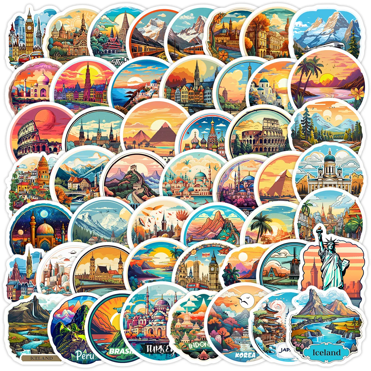 10/30/50PCS Nordic Landmark Graffiti Stickers Cartoon Personalized Creative Decorative Scrapbook Water Cup Phone Case Decal Toy
10/30/50PCS Nordic Landmark Graffiti Stickers Cartoon Personalized Creative Decorative Scrapbook Water Cup Phone Case Decal Toy