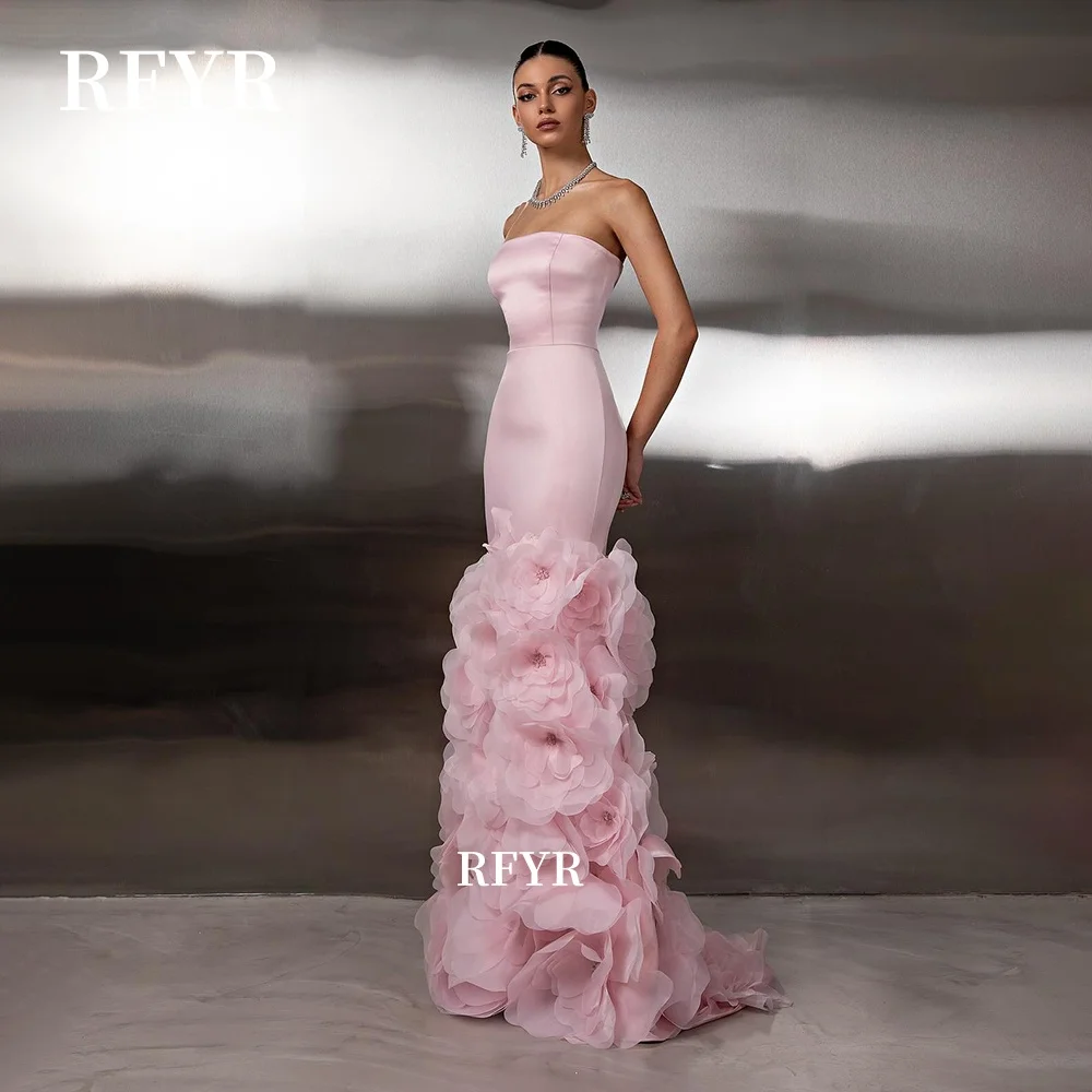 RFYR Mermaid Prom Dress 3D Flowers Evening Dress Strapless Party Dress for Princess Women Gala robes de soirée Customized
RFYR Mermaid Prom Dress 3D Flowers Evening Dress Strapless Party Dress for Princess Women Gala robes de soirée Customized