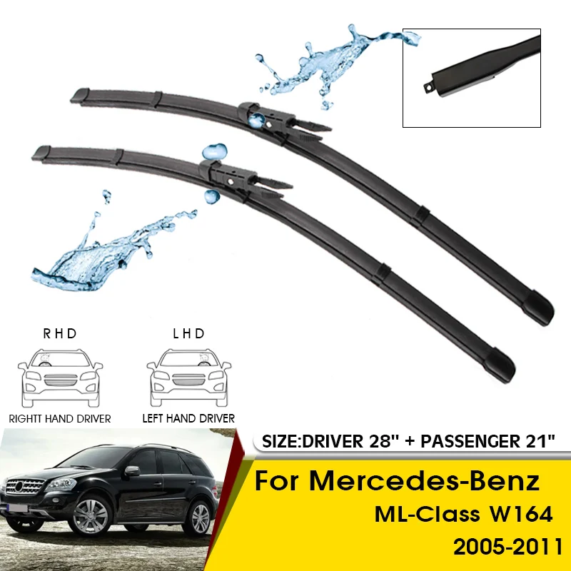 Car Wiper Blades For Mercedes-Benz ML-Class W164 2005-2011 Windshield Windscreen Front Window Blades 28"+21" Car Accessories
Car Wiper Blades For Mercedes-Benz ML-Class W164 2005-2011 Windshield Windscreen Front Window Blades 28"+21" Car Accessories