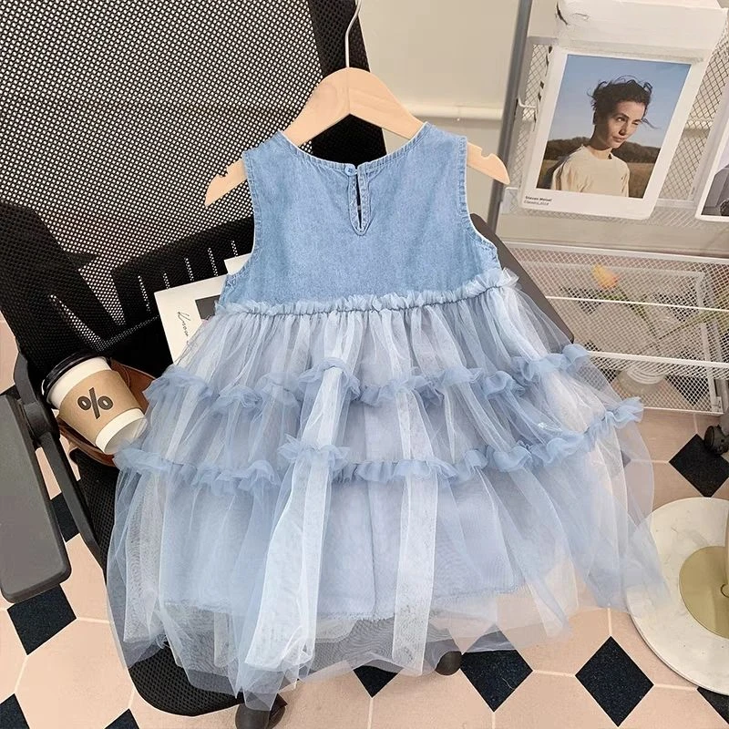 Girls' Summer Dress 2025 New Style Children's Elegant Princess Dress Baby Girl Vest Denim Yarn Skirt Summer
Girls' Summer Dress 2025 New Style Children's Elegant Princess Dress Baby Girl Vest Denim Yarn Skirt Summer