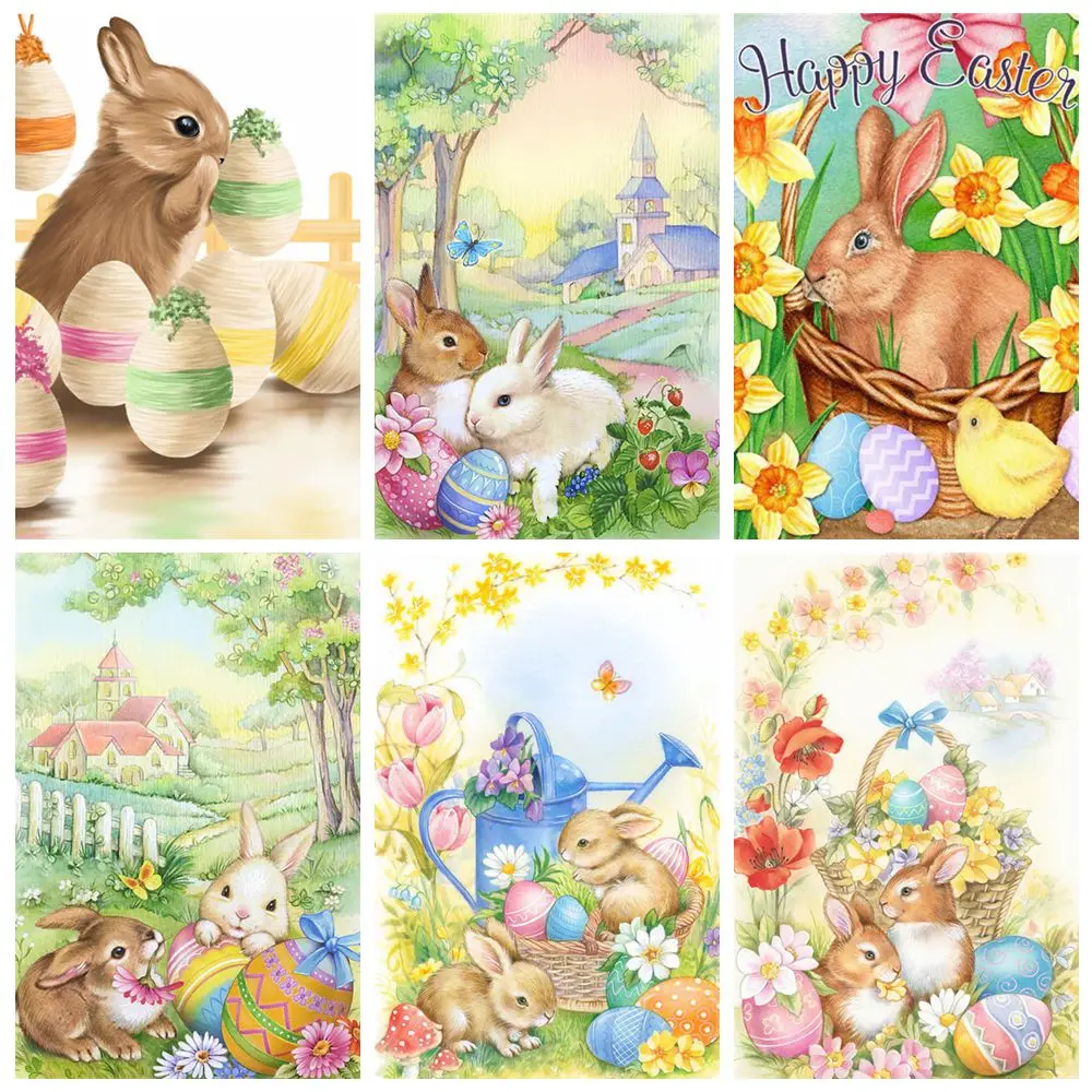 DIY алмазные наборы для рисования, пасхальные животные, кролик, курица, вышивка, мозаика, вышивка крестиком, домашний декор, детский подарок, поделки 
DIY алмазные наборы для рисования, пасхальные животные, кролик, курица, вышивка, мозаика, вышивка крестиком, домашний декор, детский подарок, поделки