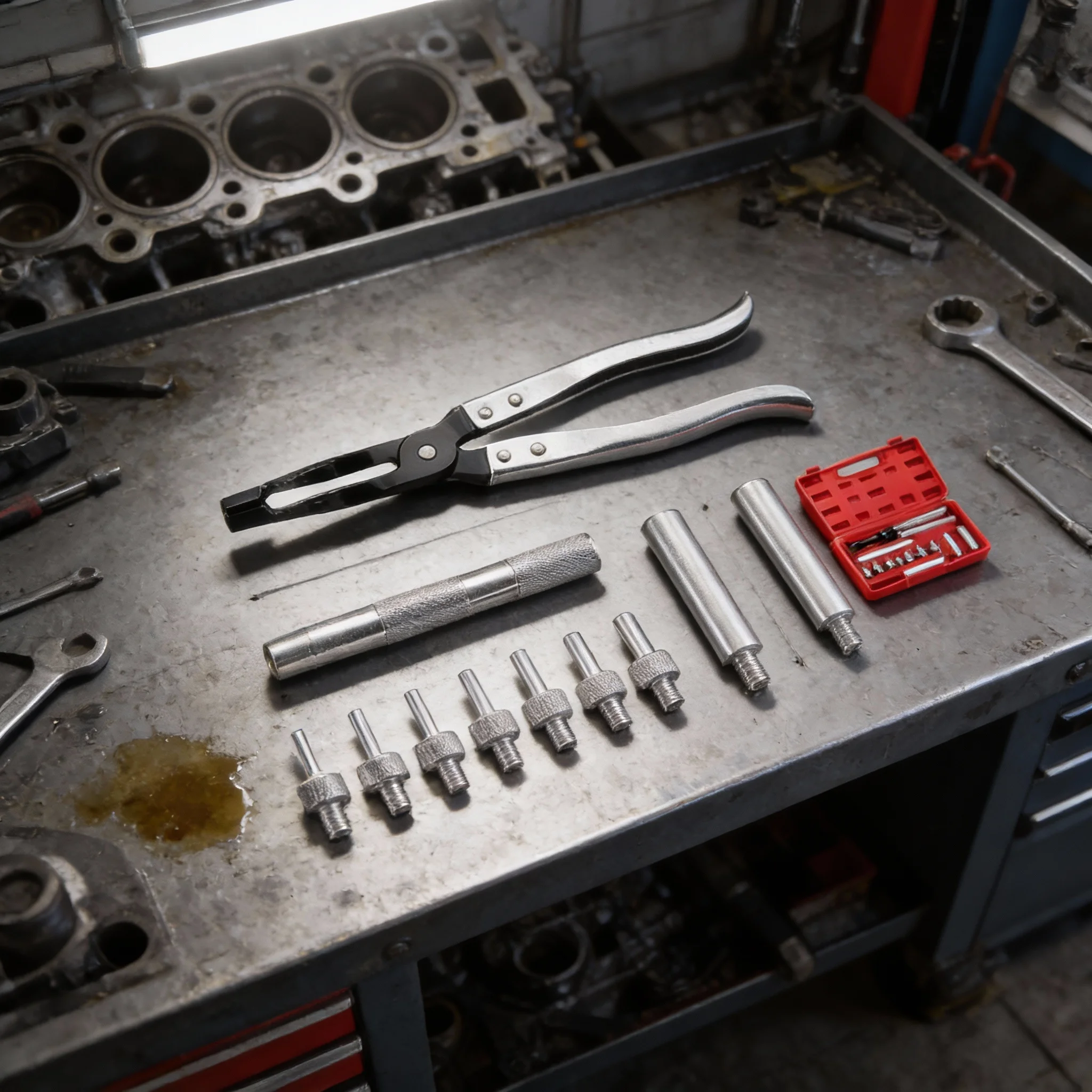 11PCS Valve Seal Removal Installation Tool Kit With 7 Sizes Adapters For Car Remove The Pliers Set Valve Oil Seal Disassembly
11PCS Valve Seal Removal Installation Tool Kit With 7 Sizes Adapters For Car Remove The Pliers Set Valve Oil Seal Disassembly