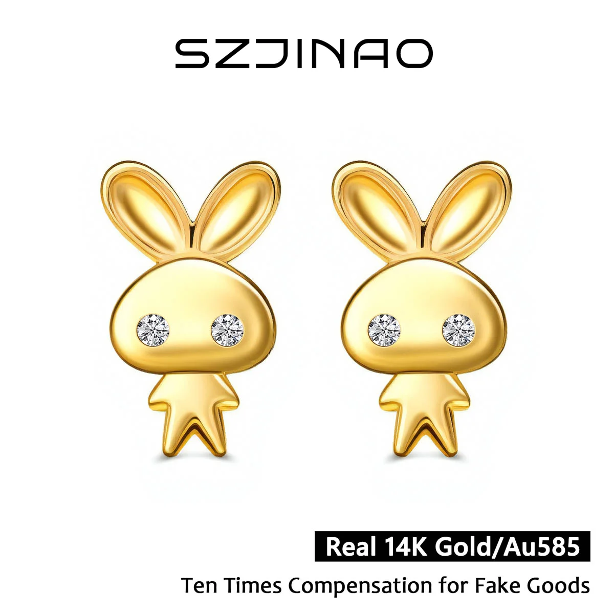 Cute Rabbit Moissanite Stud Earrings 14K Gold for Girls D VVS1 Lab Diamond Hypoallergenic Birthday Christmas Gifts for Women
Cute Rabbit Moissanite Stud Earrings 14K Gold for Girls D VVS1 Lab Diamond Hypoallergenic Birthday Christmas Gifts for Women