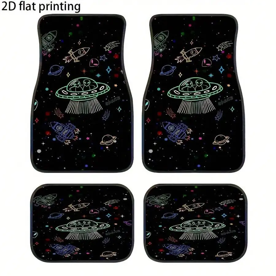 4pcs Universal Car Floor Mats Outer Space UFO Rocket Pattern Washable All Season Wear Resistant
4pcs Universal Car Floor Mats Outer Space UFO Rocket Pattern Washable All Season Wear Resistant
