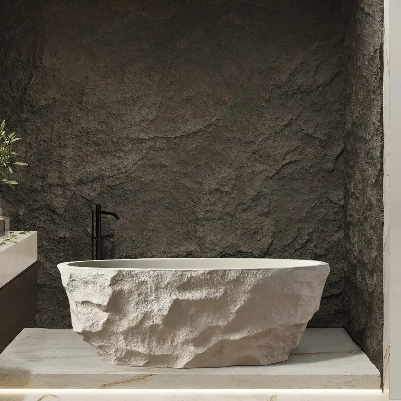 Stone Look Bathtub, Compact One-Piece Freestanding Tub, Heat Retaining & Easy-Clean, Body Fit Design, Customizable
Stone Look Bathtub, Compact One-Piece Freestanding Tub, Heat Retaining & Easy-Clean, Body Fit Design, Customizable