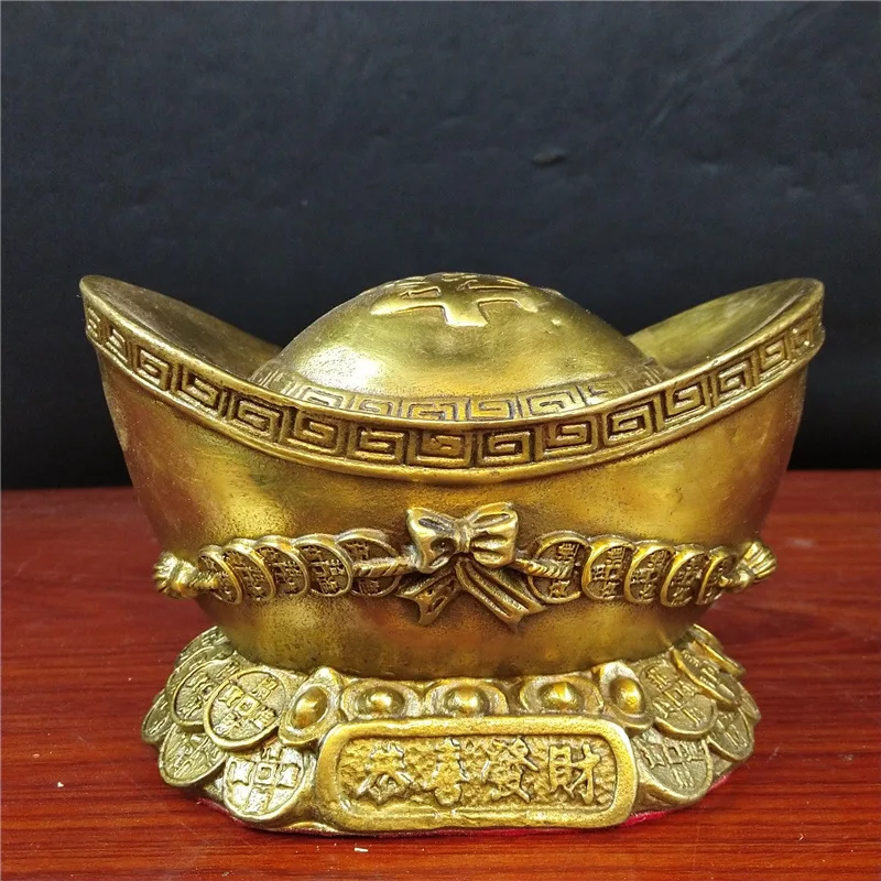 Brass Gold Ingot Large Enshrine God of Wealth Home Supplies Decoration
Brass Gold Ingot Large Enshrine God of Wealth Home Supplies Decoration