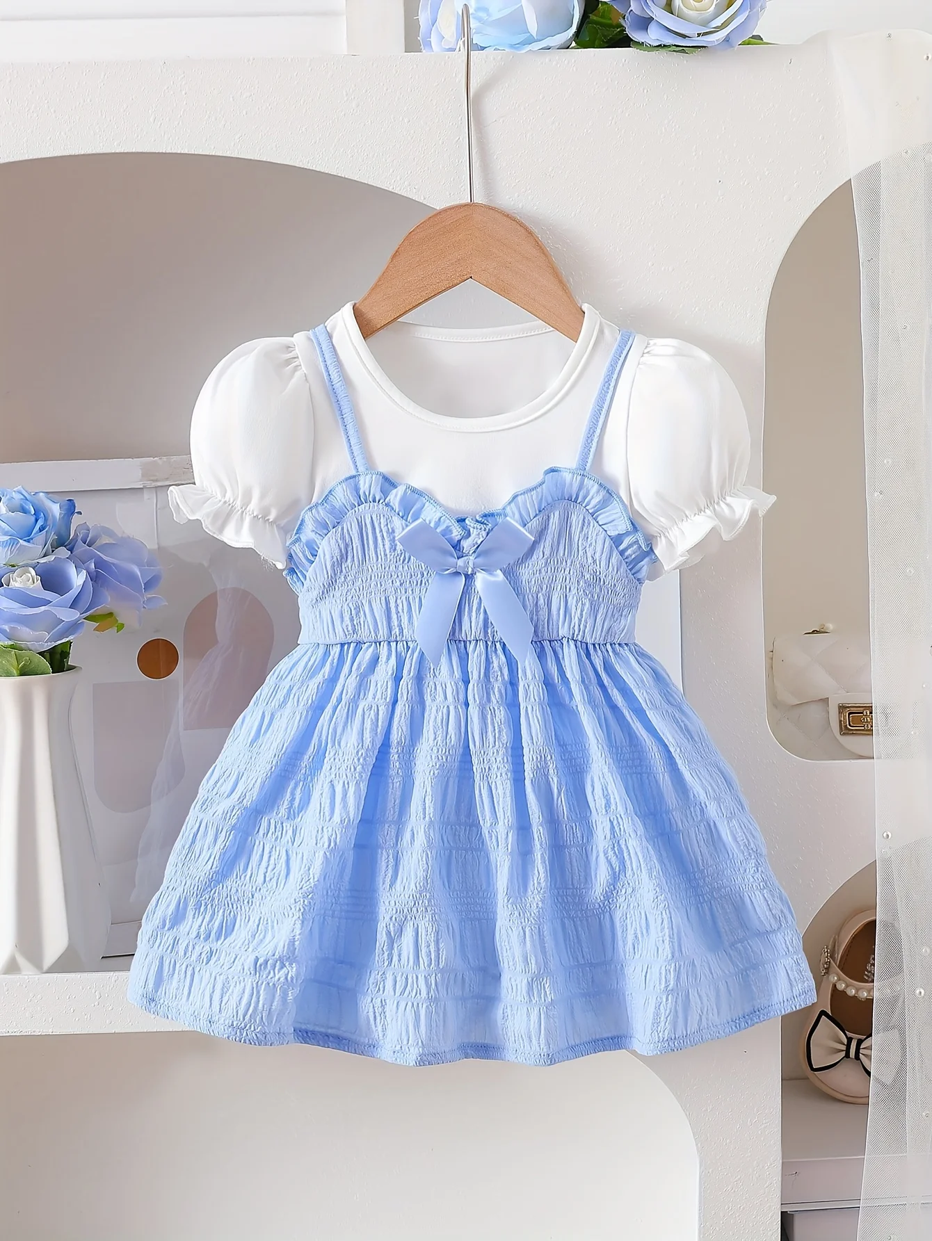 Baby Girl Summer Sweet PuffSleeve Dress Set: Daily/Back-to-School | Valentine's/Birthday Gifts
Baby Girl Summer Sweet PuffSleeve Dress Set: Daily/Back-to-School | Valentine's/Birthday Gifts