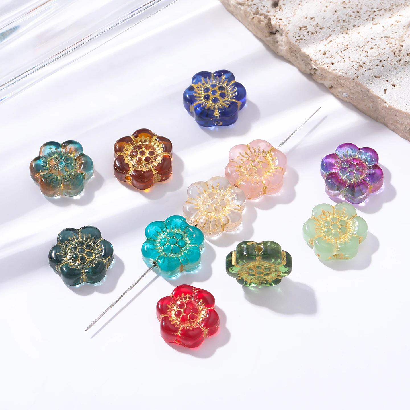 5Pcs Vintage Colored Flower Glazed Beads for Jewelry Making Bracelets Necklace Earring Supplies DIY Glass Beading Accessories
5Pcs Vintage Colored Flower Glazed Beads for Jewelry Making Bracelets Necklace Earring Supplies DIY Glass Beading Accessories