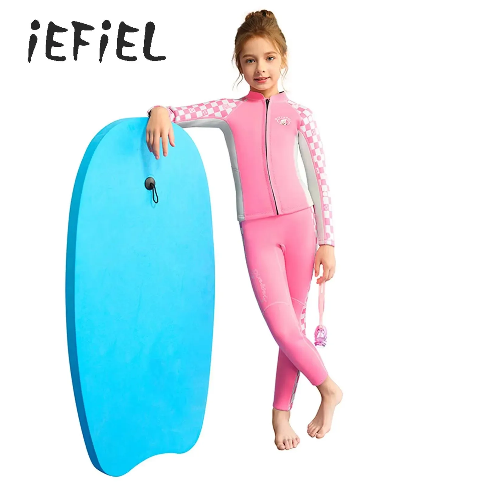 Kids 2.5mm Neoprene Wetsuit Sets Boys Girls Long-sleeve Color Block Zip Up Top Jacket And Long Pant Warm Surfing Snorkeling Suit
Kids 2.5mm Neoprene Wetsuit Sets Boys Girls Long-sleeve Color Block Zip Up Top Jacket And Long Pant Warm Surfing Snorkeling Suit