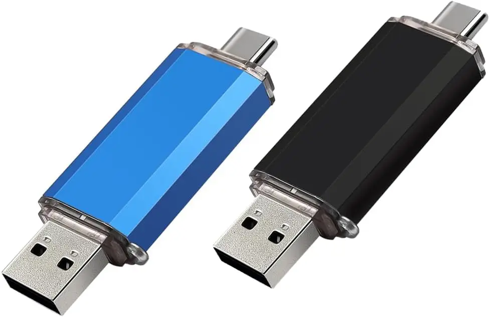 128GB USB C Flash Drive 2-Pack Dual Type C + USB A Memory Stick Jump Drive for Phones, Tablets, MacBooks, PCs - Portable Storage
128GB USB C Flash Drive 2-Pack Dual Type C + USB A Memory Stick Jump Drive for Phones, Tablets, MacBooks, PCs - Portable Storage