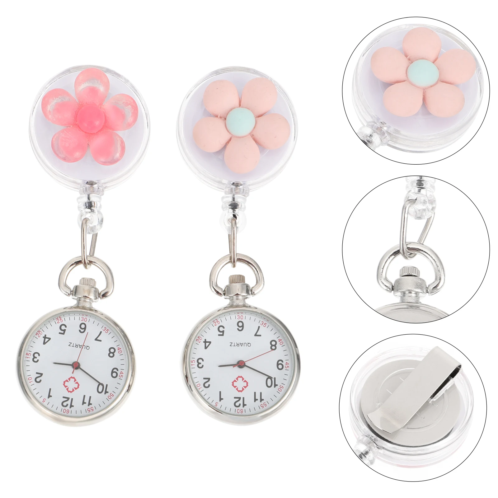 2Pcs Pocket Watch Nurse Watches Clip on Hanging Quartz Movement Student Exam Large Markers Stylish Practical Flowers Chest Watch
2Pcs Pocket Watch Nurse Watches Clip on Hanging Quartz Movement Student Exam Large Markers Stylish Practical Flowers Chest Watch