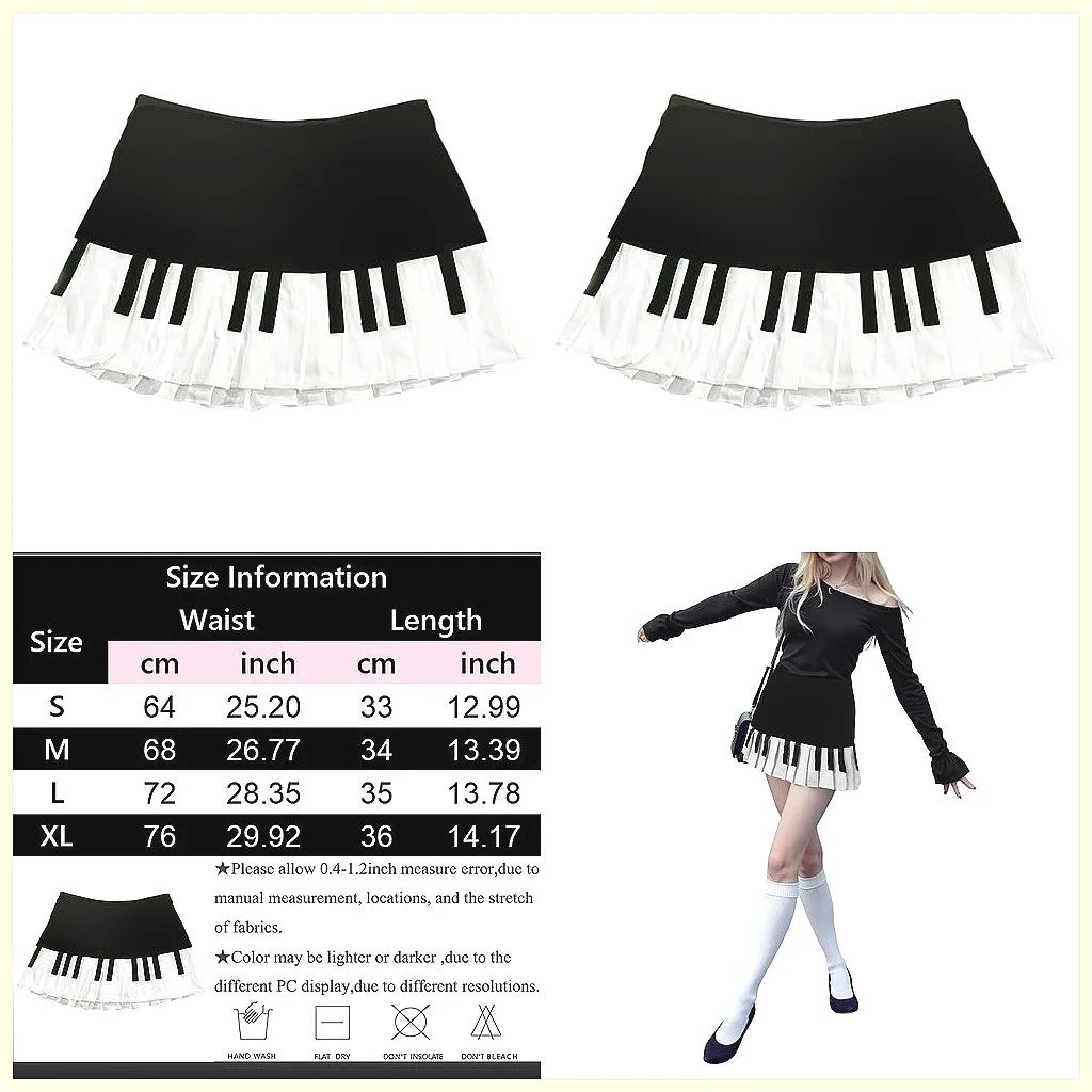 Women's High Waist Pleated Mini Skirt - Korean Sexy Lined Short Skirt, Dark Aesthetic White Splicing
Women's High Waist Pleated Mini Skirt - Korean Sexy Lined Short Skirt, Dark Aesthetic White Splicing