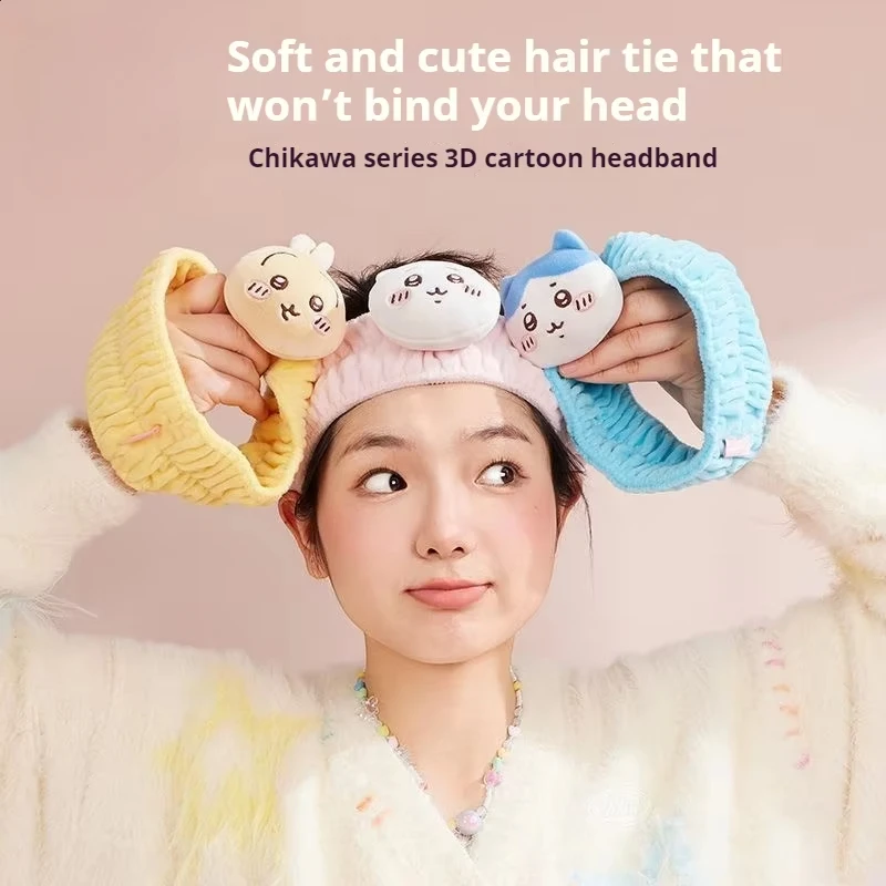 Cartoon Chiikawa Series 3D Cartoon Three-dimensional Headband Cute Hachiware Headband Bathroom Washing Headband Girl Gift
Cartoon Chiikawa Series 3D Cartoon Three-dimensional Headband Cute Hachiware Headband Bathroom Washing Headband Girl Gift