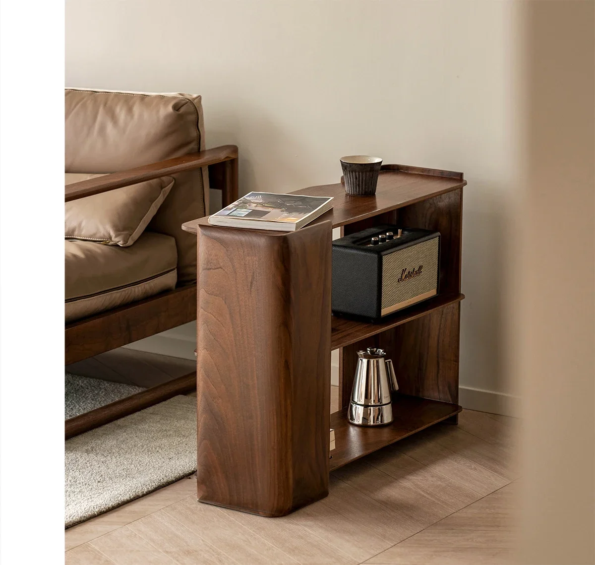 Yuner sofa side table, side cabinet, black walnut solid wood light luxury living room mobile storage cabinet
Yuner sofa side table, side cabinet, black walnut solid wood light luxury living room mobile storage cabinet