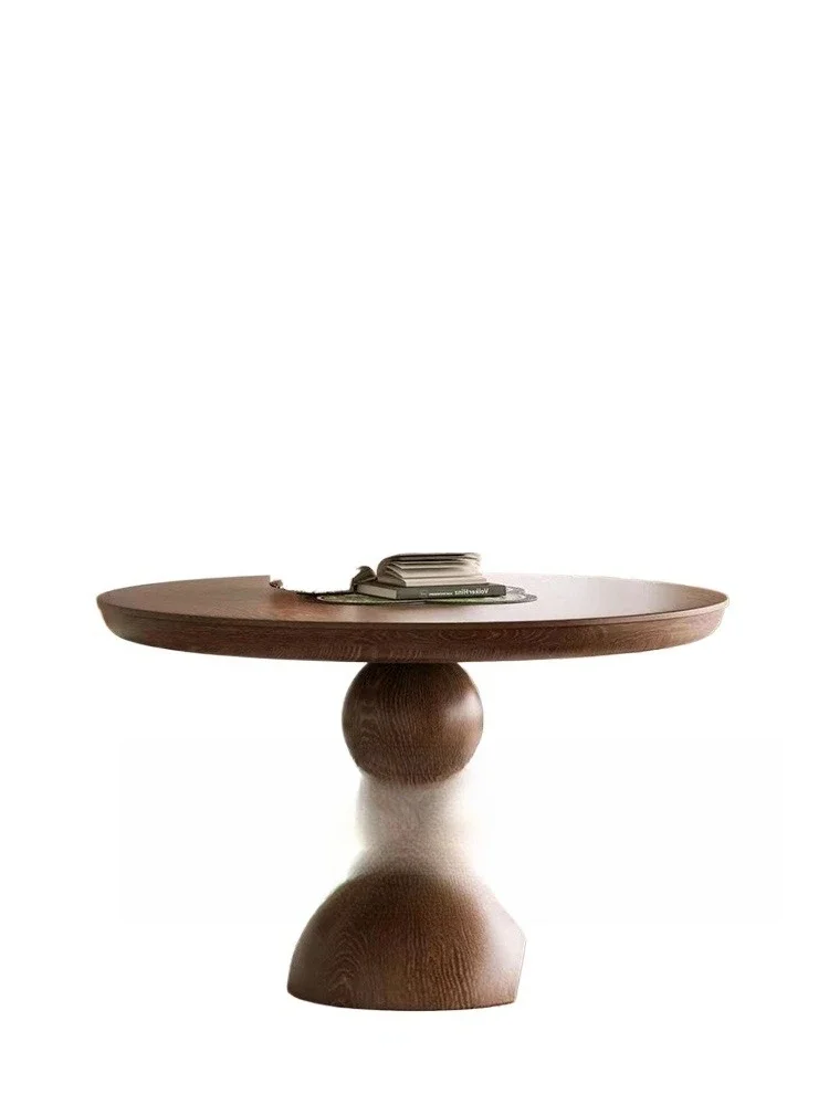 Log wind, oak, table and chair set, black walnut round table
Log wind, oak, table and chair set, black walnut round table