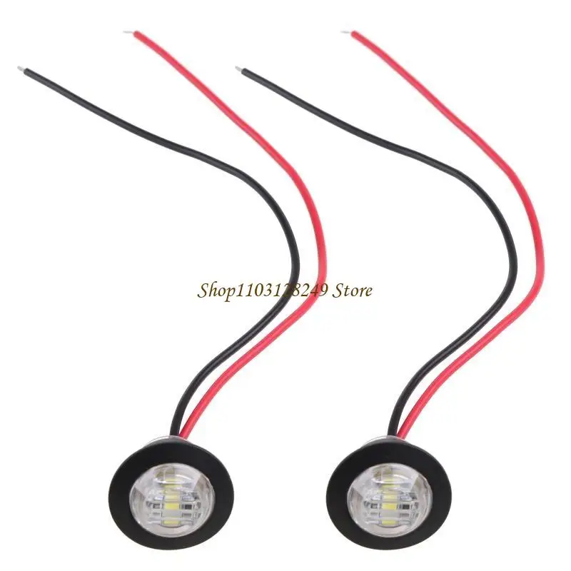 N5KD 2X Mini White 3/4" Round Side 3 LED Marker Trailer Car Light Waterproof
N5KD 2X Mini White 3/4" Round Side 3 LED Marker Trailer Car Light Waterproof