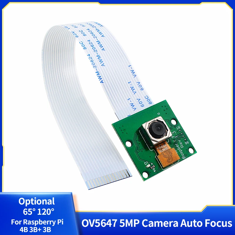 Raspberry Pi 5MP Camera OV5647 Webcam 65° 120° Auto Focus Camera Module With 15cm FFC For Raspberry Pi 4B 3B+ 3B
Raspberry Pi 5MP Camera OV5647 Webcam 65° 120° Auto Focus Camera Module With 15cm FFC For Raspberry Pi 4B 3B+ 3B