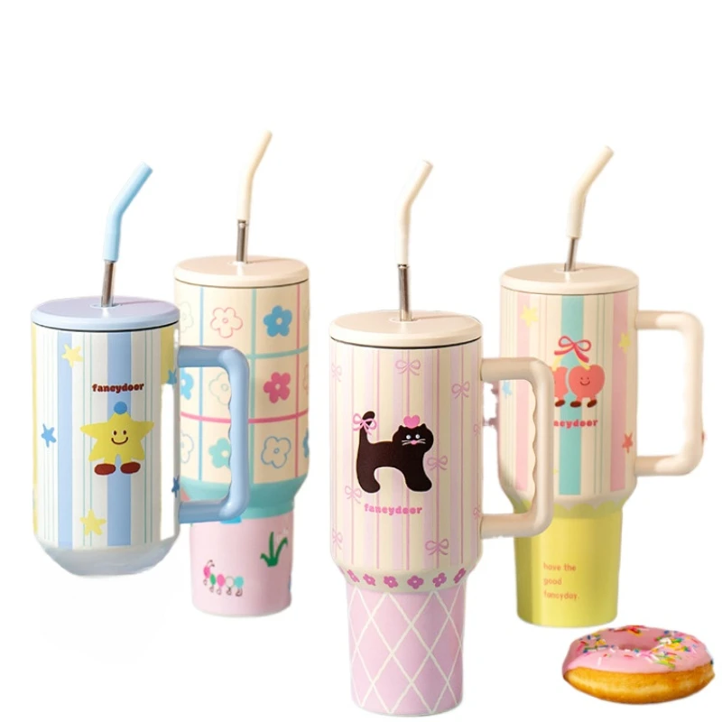 *Thermos Cup Female 2024 New Ceramic Liner Large-capacity Water Cup Straw Ice-preserving Cup
*Thermos Cup Female 2024 New Ceramic Liner Large-capacity Water Cup Straw Ice-preserving Cup