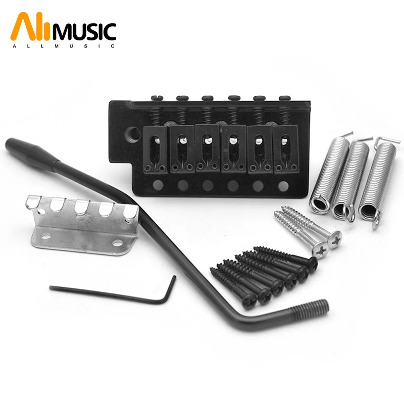 One Set Right handed 6 String Flat Saddle Single Tremolo Guitar Bridge System for Electric Guitar