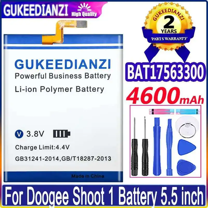 BAT17563300 4600 мАч аккумулятор мобильного телефона прочный для Doogee Shoot 1 аккумулятор 5,5 дюйма
BAT17563300 4600 мАч аккумулятор мобильного телефона прочный для Doogee Shoot 1 аккумулятор 5,5 дюйма